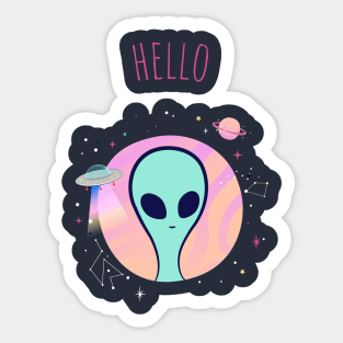 Alien Face Sticker